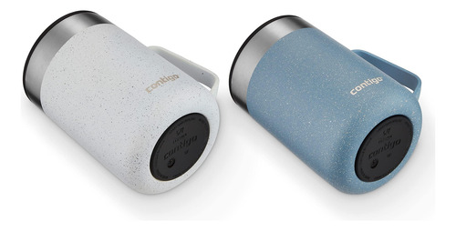 Taza Aislada Acero Inoxidable 414 Ml Con Asa Y Tapa Salpicad