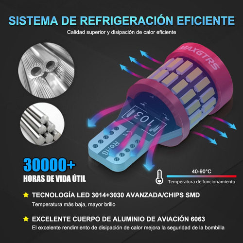5 × T10 Piscando Estroboscópio 194 W 5 W Led 3014 Smd 12 V