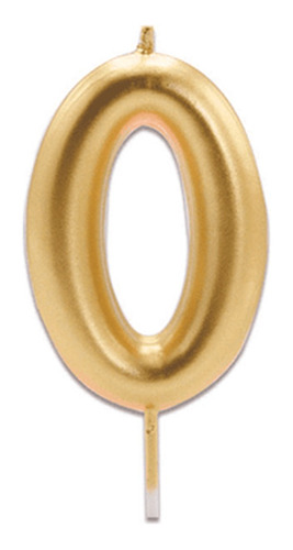 Velas Numeros Grande Oro Dorado 9 Cm