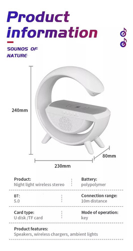 Lámpara De Mesa Con Bocina Bluetooth Inteligente Atmosphere