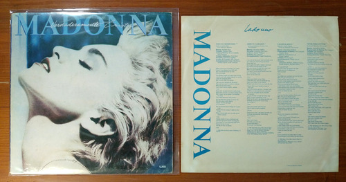 Madonna Verdaderamente Triste 1986 Disco Lp Vinilo