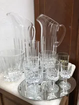 Comprar Juego Cristalería Jarras Hielera Copas Vintage 53 Piezas