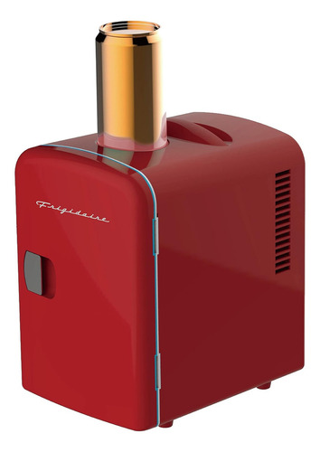 Mini Nevera Retro Frigidaire 4 Litros Color Rojo 110v