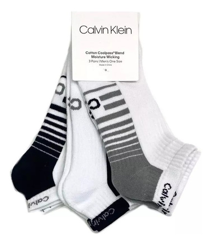 Calcetin Calvin Klein 3 Pack Tecnologia Coolpass Original