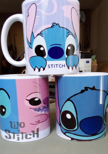 Tazas Sublimadas Con Diseño De Stitch 