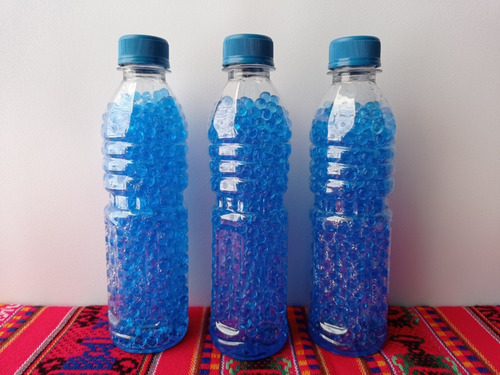 3 Botellas De Bolitas De Hidrogel De 7 - 8 Mm. - Hidratadas