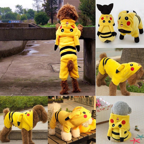 Abrigo De Algodón Suave Para Disfraz De Pikachu Pokemoncute