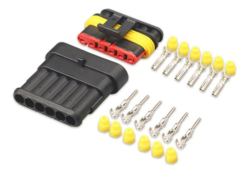 Conector Automotriz Waterproof 6 Pines  Juego Macho Y Hembra