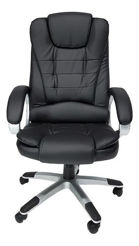 Cadeira de escritório Mymax Presidente Elegant MOCH-A800  preta com estofado de couro sintético