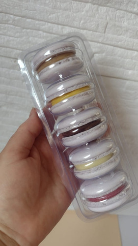 Imagem 5 de 10 de Embalagem Para 5 Macarons (maiores) 100 Un Frete Grátis