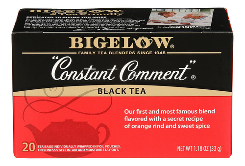 Té Cafeinado Bigelow De Comentarios Constantes 20 Unidades