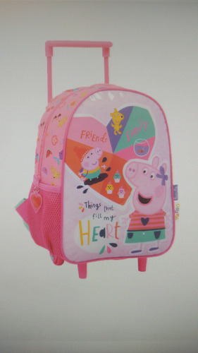 Mochila Con Carro Peppa Pig 