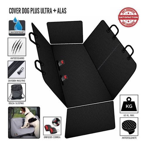 Protector Para Asientos Mascotas Plus Ultra Con Alas Puertas