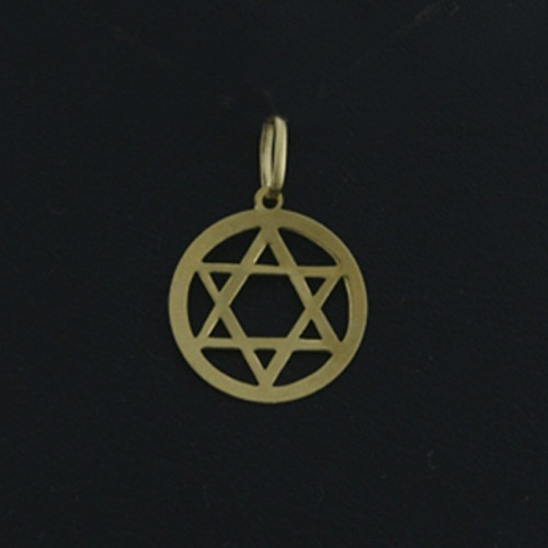 Imagem 2 de 2 de Pingente Estrela De Davi 6 Gramas Ouro 18k