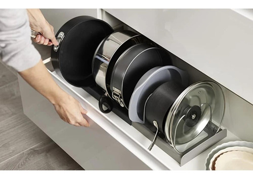 Organizador Tapas Ollas Expansible Estante Cocina Sartén