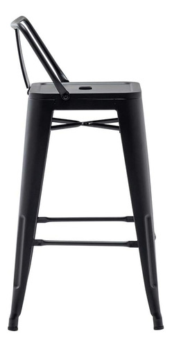 Juego De 4 Taburete Metálico Apilable Industrial Moderno Par