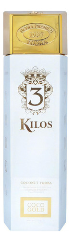 Vodka 3 Kilos Gold Coconut Premium 1 Litro Sabor Coco