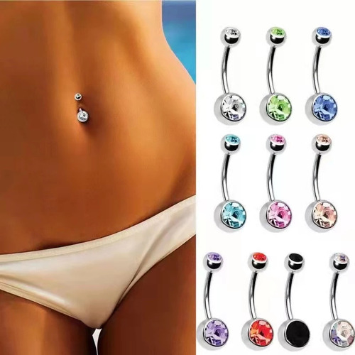 Piercing De Umbigo 12 Unidade Atacado Aço Cirúrgico