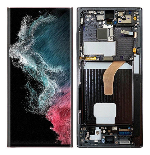 Pm Una Pantalla Lcd Amoled Con Marco Para Samsung S22 Ultra