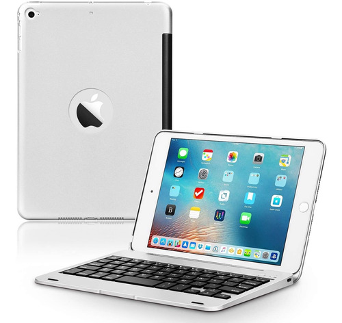Funda + Teclado Para iPad Mini 5 / Mini 4 Onhi Plateado