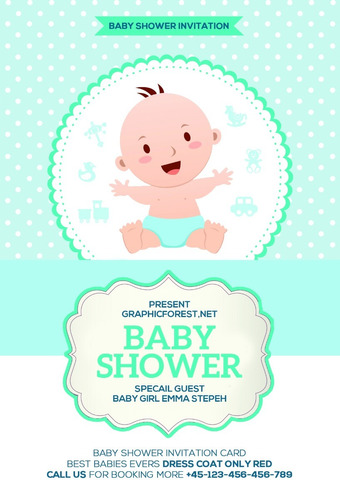 Invitacion Baby Shower Editable Psd Photoshop