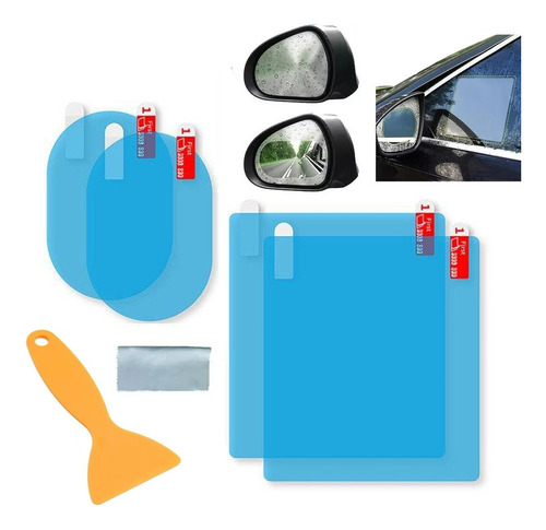 Mica Antiempañamiento Para Espejo Retrovisor, Ventana, 4pzas