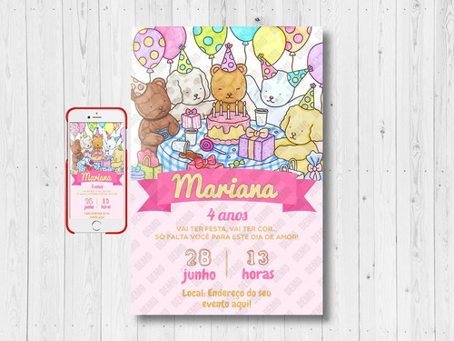 Convite Digital Aniversário Bobbie Goods