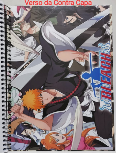 Caderno Univ. Anime Japone Bleach 1 Matéria 96 Fls