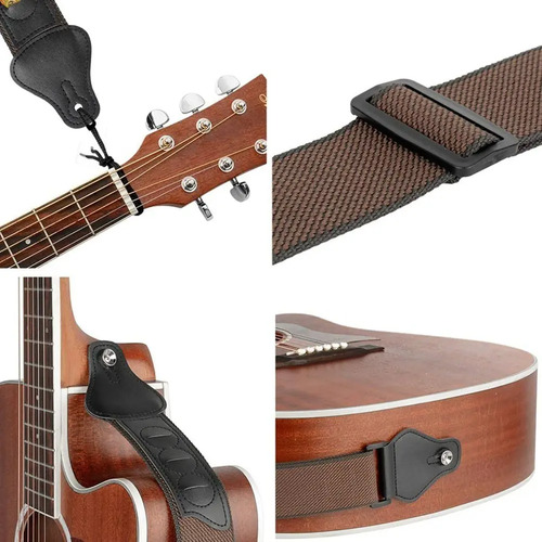 Correa Tali Para Para Guitarra + Porta 3 Púas. Estilo Retro | Meses sin  intereses
