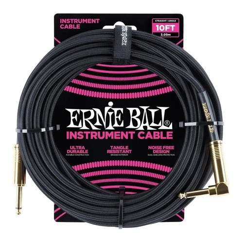  Ernie Ball P06081 Cable Instrumento Plug Angular 3 Metros