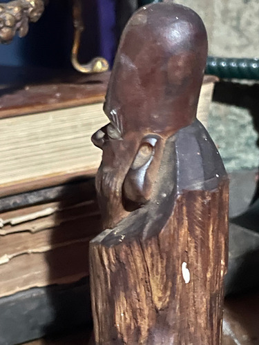Mago/alquimista Tallado En Guindo Circa 1940 Marrón (Usado)