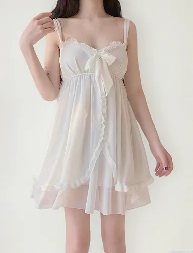 Conjunto De Ropa De Hogar Acolchada Con Camisa De Encaje Par