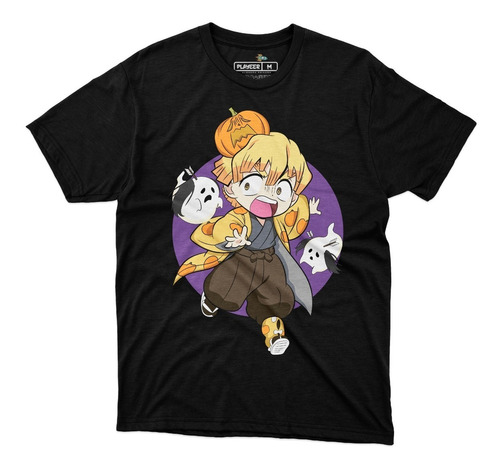 Playera Demon Slayer Zenitsu Fantasma Hallowen Kimetsu Yaiba