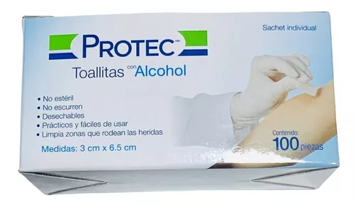 Toallitas desinfectantes con alcohol. Caja de 100 unidades, Toallitas  Alcohólicas Online