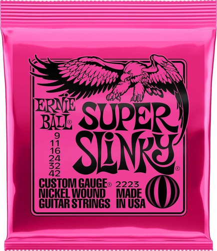 Cuerdas Ernie Ball Super Slinky 9-42 Originales