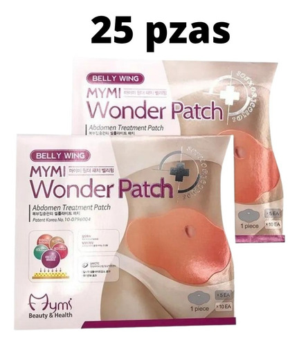 25 Parches De Abdomen Parche Mymi Wonder Patch Reductora