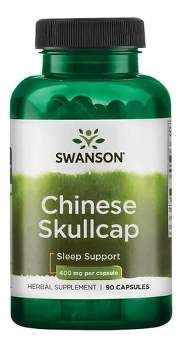 Chinese Skullcap 90 Caps 400 Mg Soporte Para El Sueño 