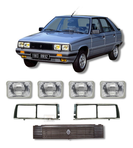 Opticas, Aros De Opticas Y Parrilla De Renault 11 1987 1988