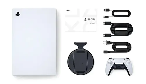 Sony Playstation 5 825gb Digital Edition Cor Branco E Preto