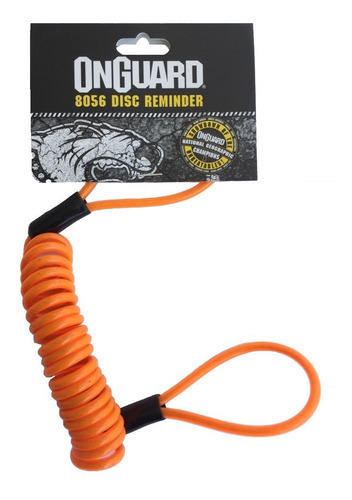 Cable Recordatorio Bloqueo Freno Disco Moto Onguard Naranja