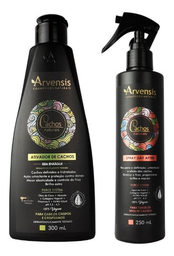 Kit Cachos Arvensis Day After + Ativador Crespos 300ml