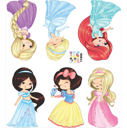 6 Displays De Chão Princesas Cute 60 Cm Mdf 3 Mm