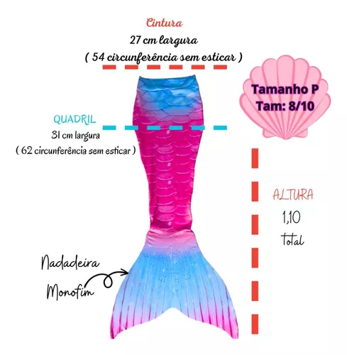 Veja a fantasia infantil de sereia que pode ser usada para nadar