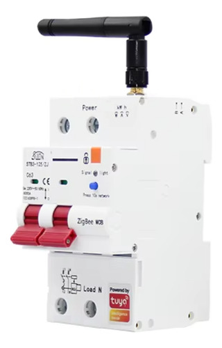 Disjuntor Zigbee 2 Polos Mjj Amperes Ajustáveis Alexa G Home