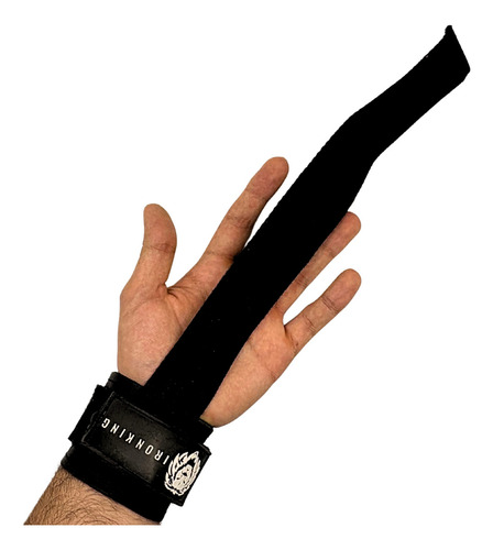 Straps Con Muñequera Y Tira De Levantamiento Para Gym Negro
