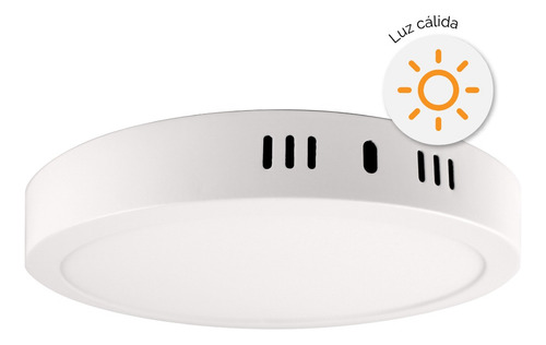Plafon Led 18w Techo Aplicar Redondo Lampara Color Luz cálida