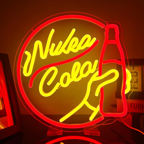 Letrero Led Neon Fallout Nuka Cola Para Decoracion Pared