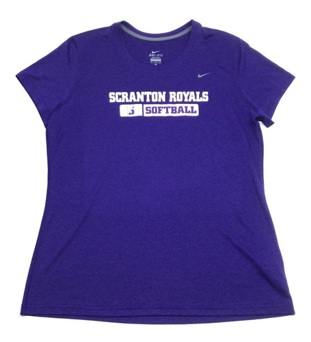 Remera Manga Corta Nike Softball Violeta Mujer Talle Xl