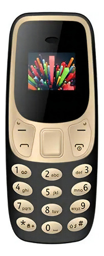 Mini teléfono celular funcional 2G Dual Sim Bm10 L8star Conversation, color dorado