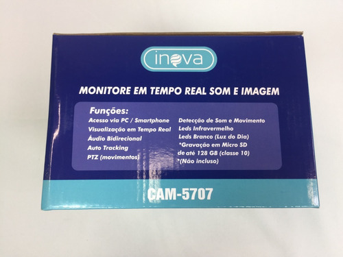 Imagem 9 de 9 de Câmera Inteligente Wifi Speed Dome Com Áudio Inova Cam-5707